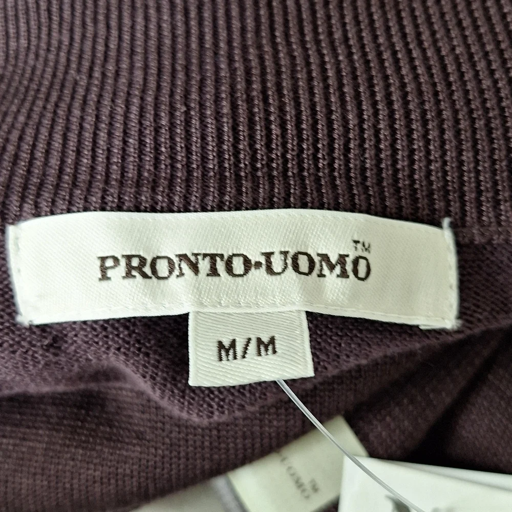 *Pronto Uomo NEW Brown Men’s Classic Business Casual Silk Blend Sweater Size M